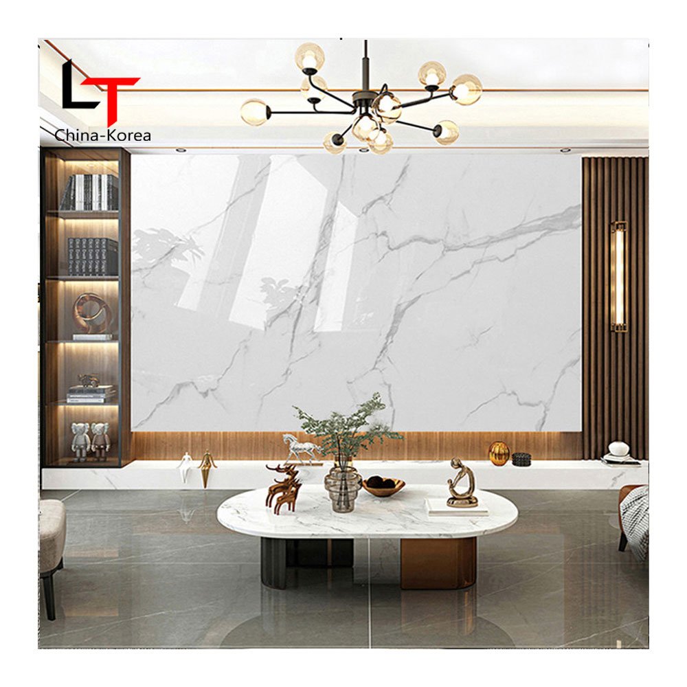 LT Factory Serving UV Marble Sheet High Glossy UV PVC Decorative Board TV Background Interior home coating wall panel