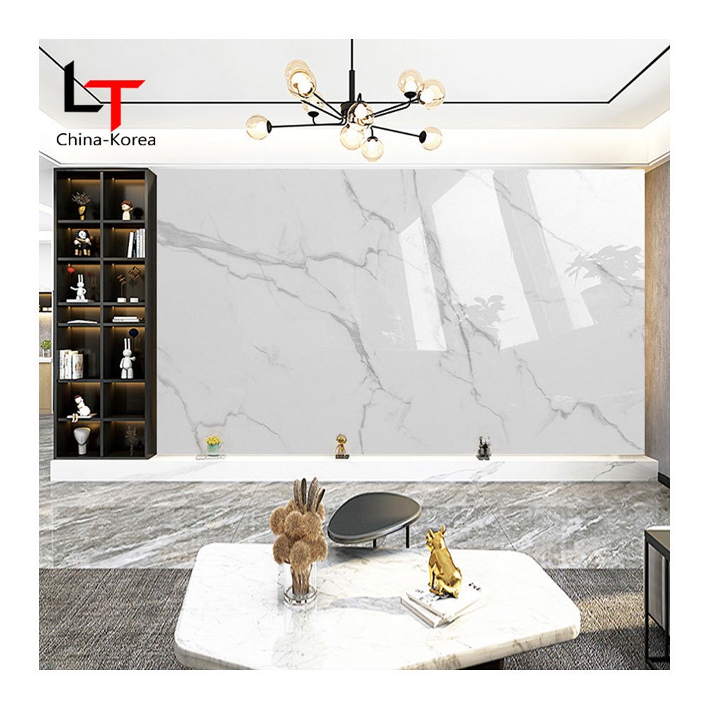 LT Factory Serving UV Marble Sheet High Glossy UV PVC Decorative Board TV Background Interior home coating wall panel