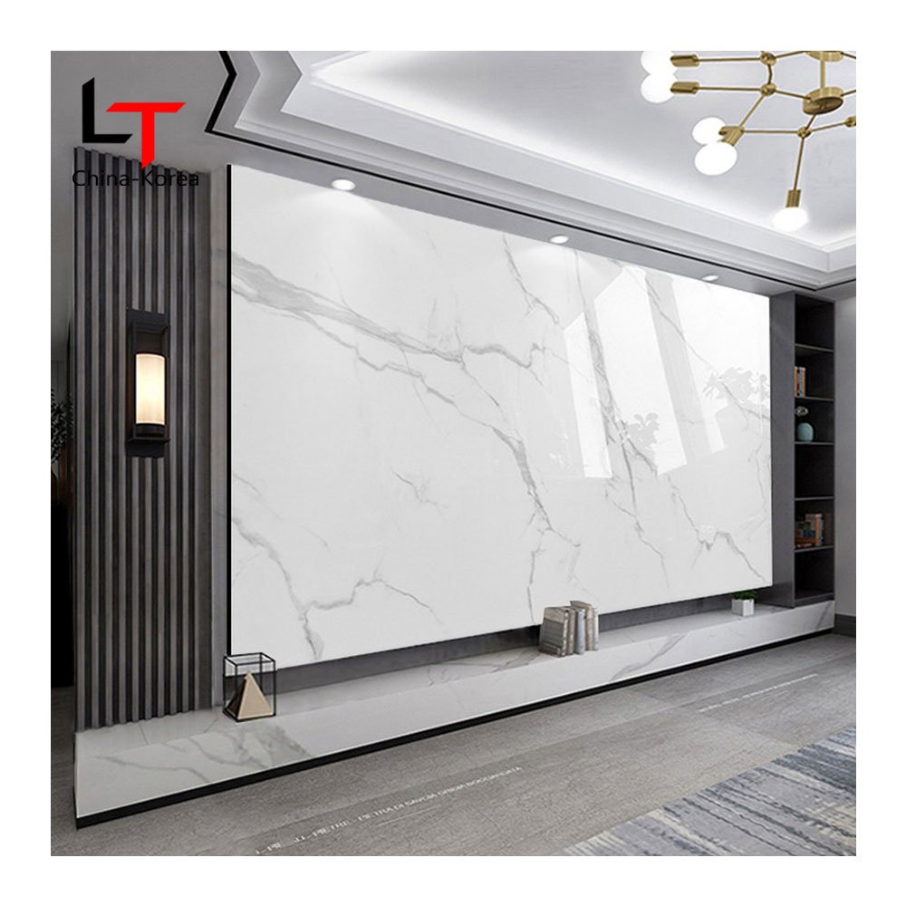 LT Factory Serving UV Marble Sheet High Glossy UV PVC Decorative Board TV Background Interior home coating wall panel