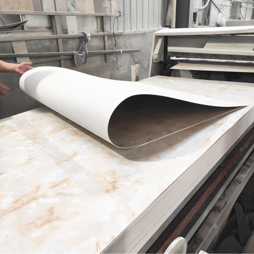 LT Factory Serving UV Marble Sheet High Glossy UV PVC Decorative Board TV Background Interior home coating wall panel