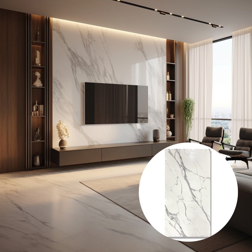 High Quality New Decorative Marble Alternative PVC UV Marble Sheet 1220*2440 Coating Wall Panel marble pvc board