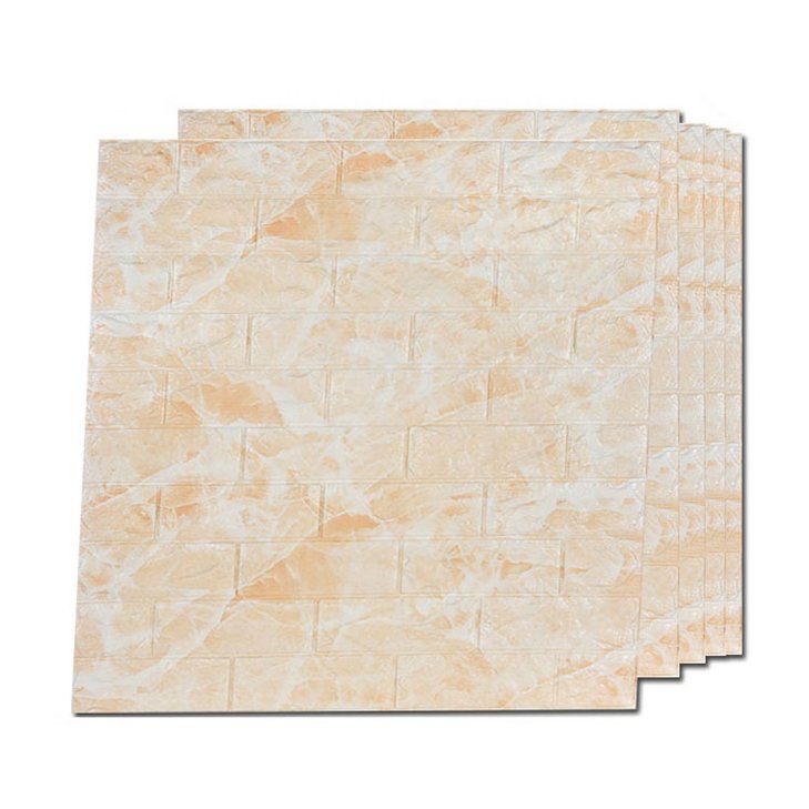 White brick pattern 3D foam PE wall paper with bedroom decorative board wallpaper for bedroom wall