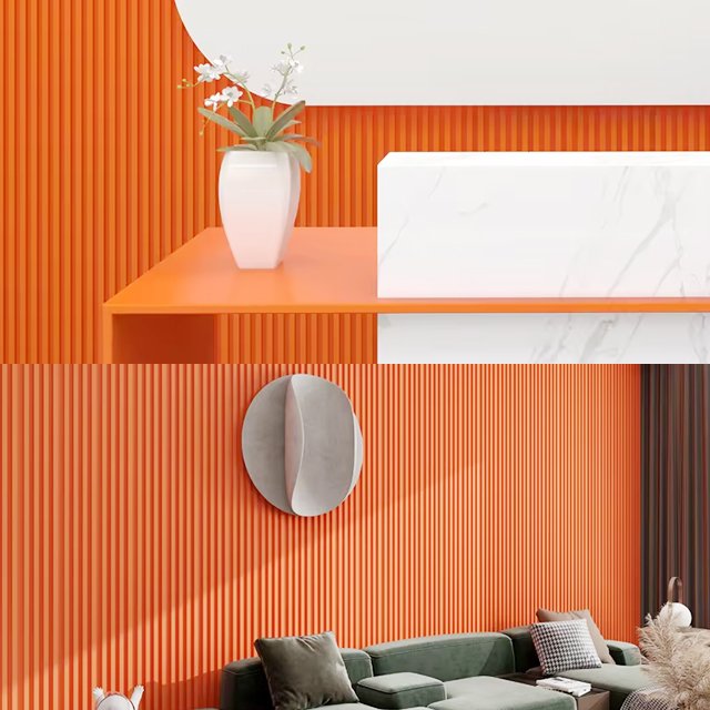 popular decoration hollow wpc slats wall 3D wood plastic composite panel for hotel