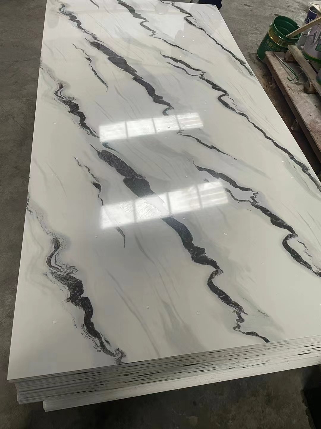 Interior home decorative high glossy waterproof pvc marble uv sheets board