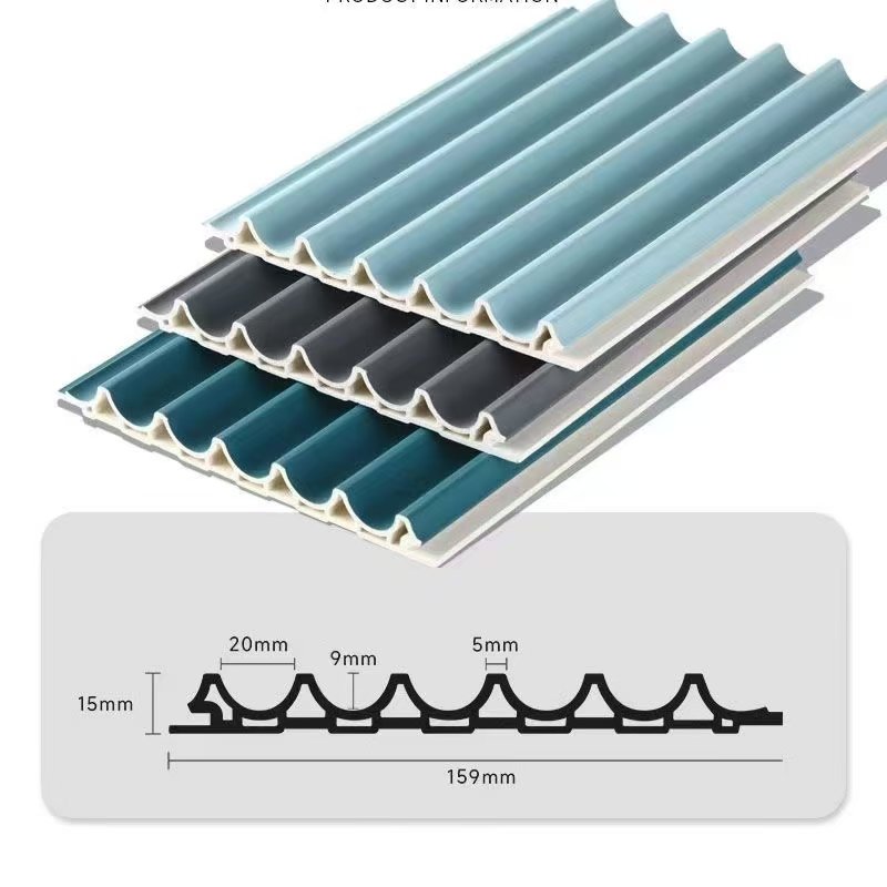Modern Geometric Design Wood Plastic Composite Wall Panels Moisture-Proof Function