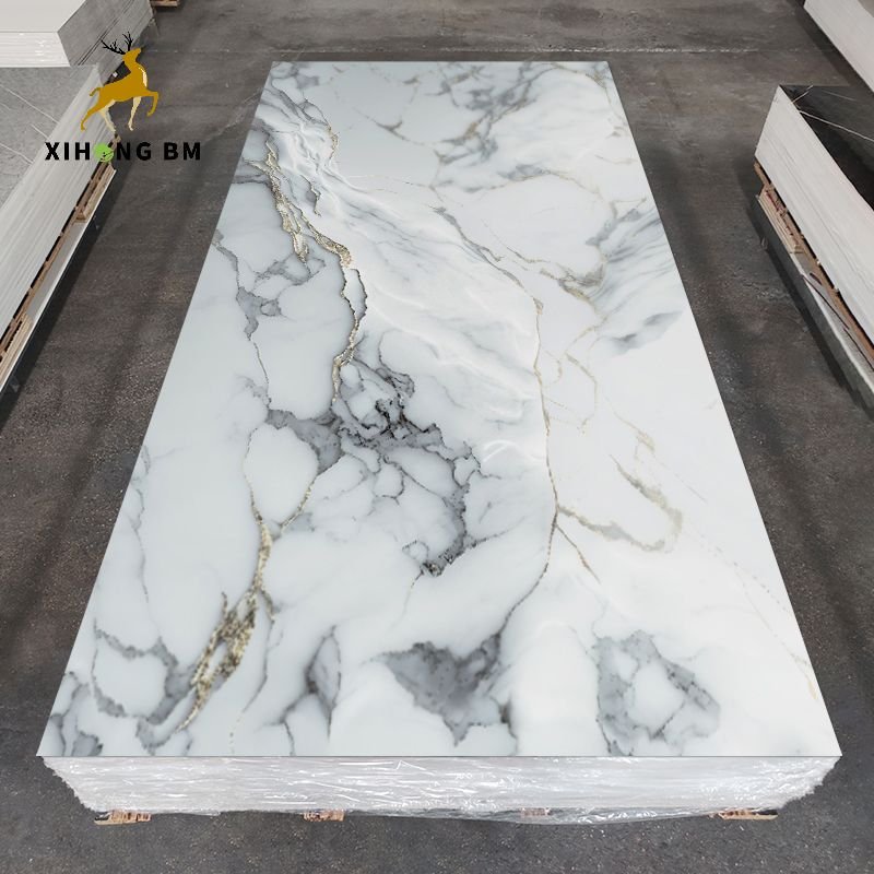JSXH Modern UV Marble Wall Panels and Boards Stylish Waterproof PVC Materials for Interior Bathroom and Kitchen Decoration