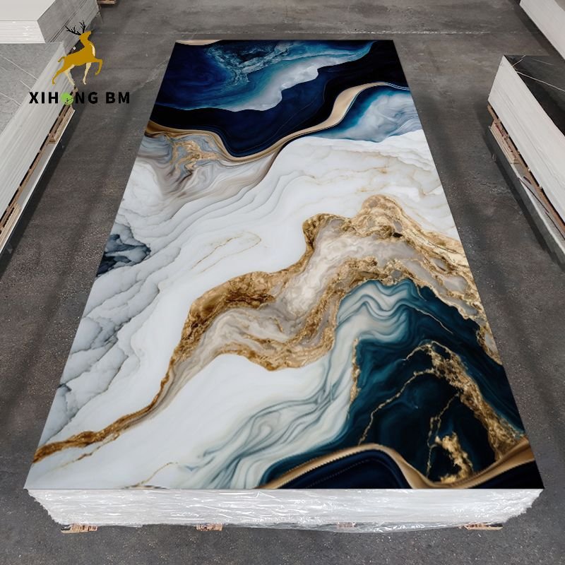 JSXH Modern UV Marble Wall Panels and Boards Stylish Waterproof PVC Materials for Interior Bathroom and Kitchen Decoration