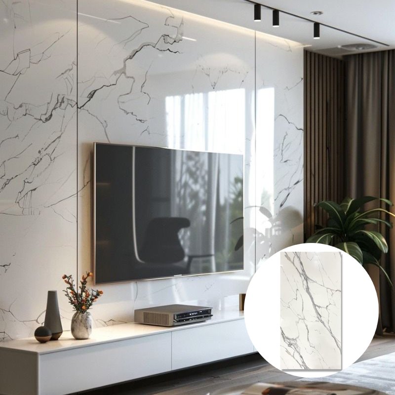 High Quality New Decorative Marble Alternative PVC UV Marble Sheet 1220*2440 Coating Wall Panel marble pvc board