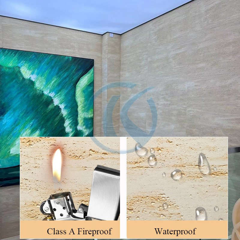 Natural Stone Texture MCM Wall Panel Tiles Interior Exterior Wall Decoration Flexible MCM Soft Travertine Stone Wall Board