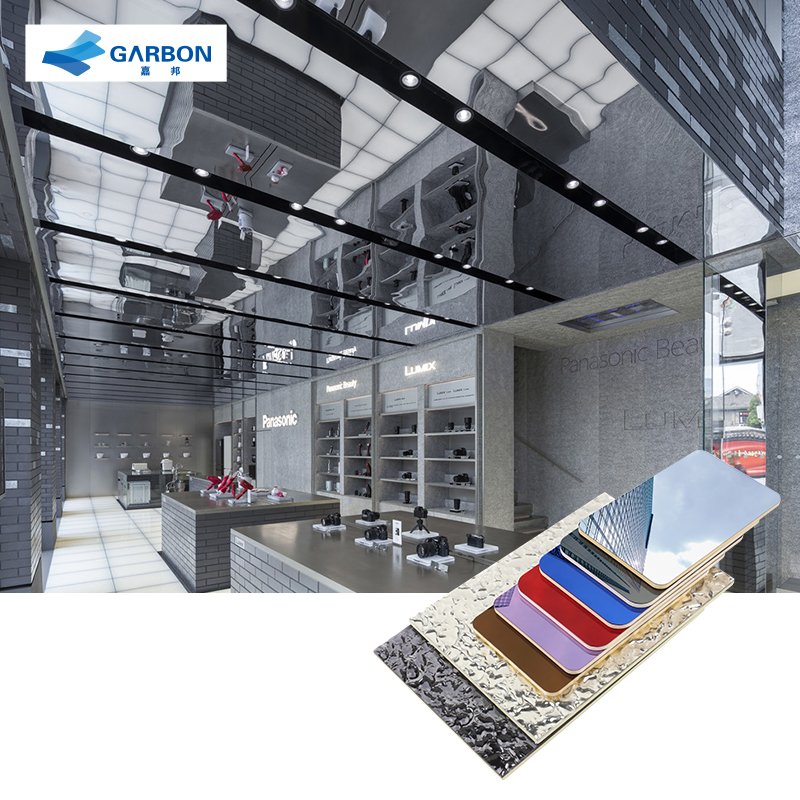 Decorative mirror PVC Wpc Wall Panel Bamboo charcoal board bamboo carbon fiber wall panel
