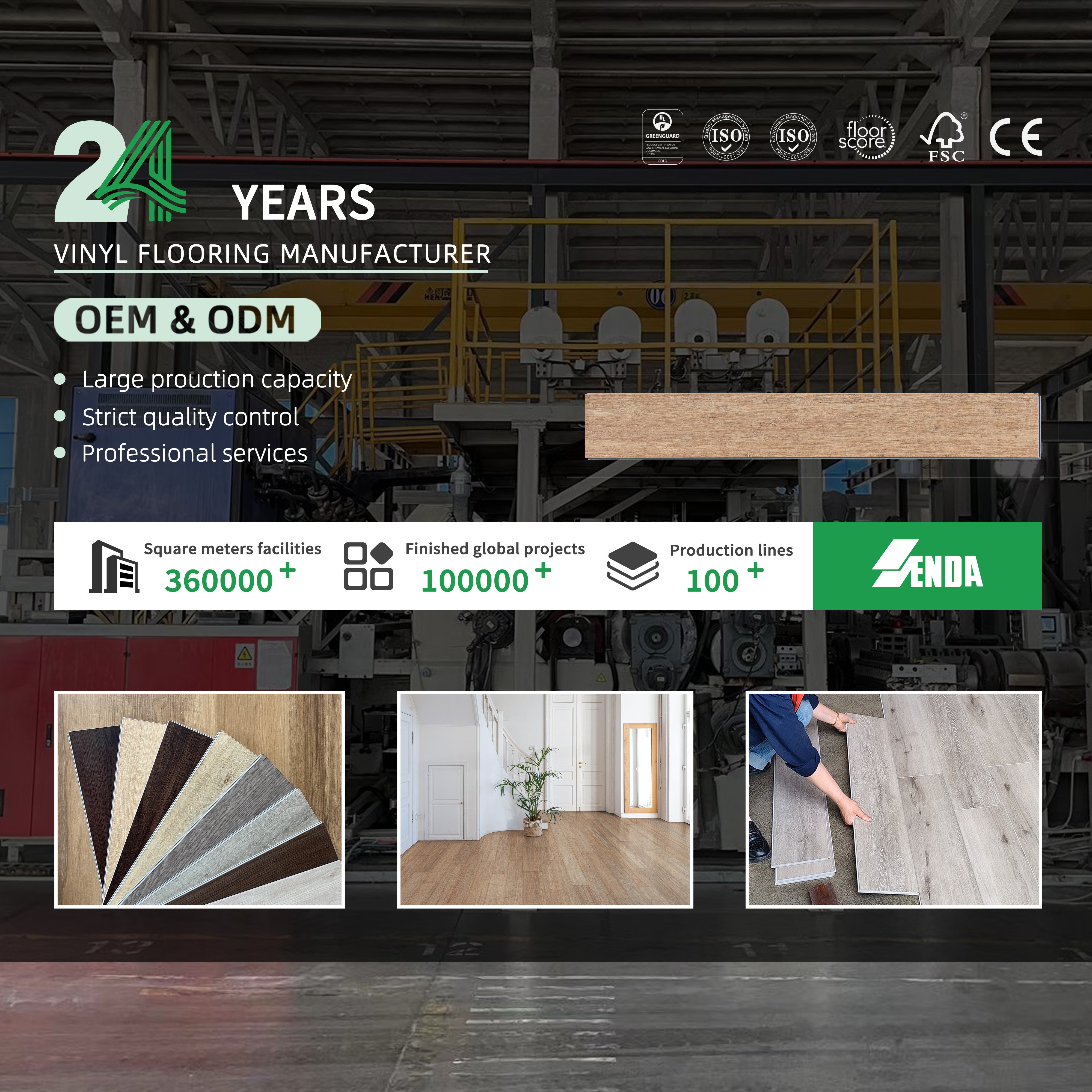 Factory direct sale Luxury Piso de Vinyl Waterproof WPC Plastic Flooring Planks Board