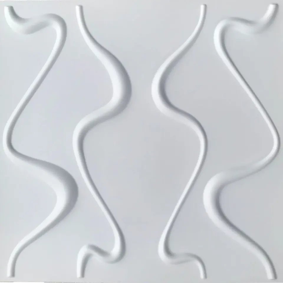Hot selling Modern Art 3D Wall Panels Decorative Plastic 3d Pvc Tile Wallpanel For Home Decoration