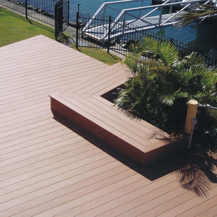 ECOUPP New Design Mixed Color Decorative Runmu Wood Floor Board Wpc Floor Decking Premium Outdoor