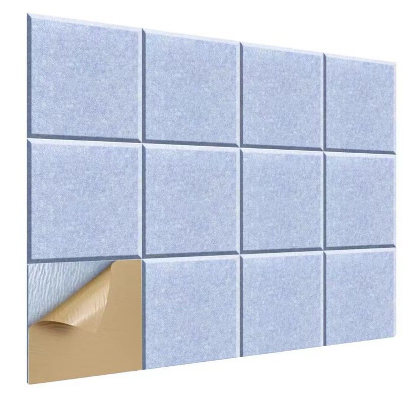 Popular Studio 12x12in black polyester acoustic board felt sound-absorbing square panels