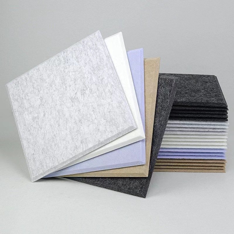 Popular Studio 12x12in black polyester acoustic board felt sound-absorbing square panels