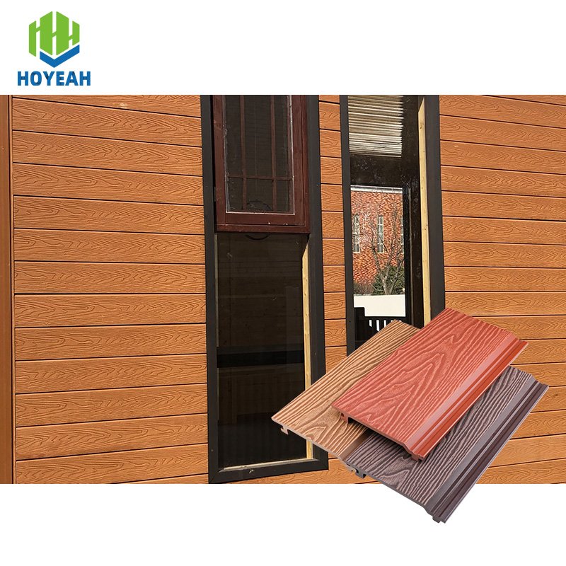 LowPrice Grain Exterior Cladding Siding Outdoor Wood Plastic Composite Decoration Cladding Wpc Wall Panels Outdoor Wood Plastic