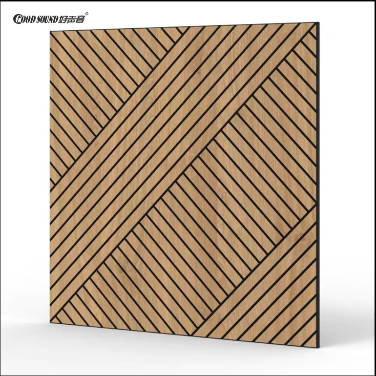 GoodSound Eco-friendly Acoustic Treatment Boards Wooden Wood Led Madera Design Sound Absorption Slatted Wall Panels Akupanel
