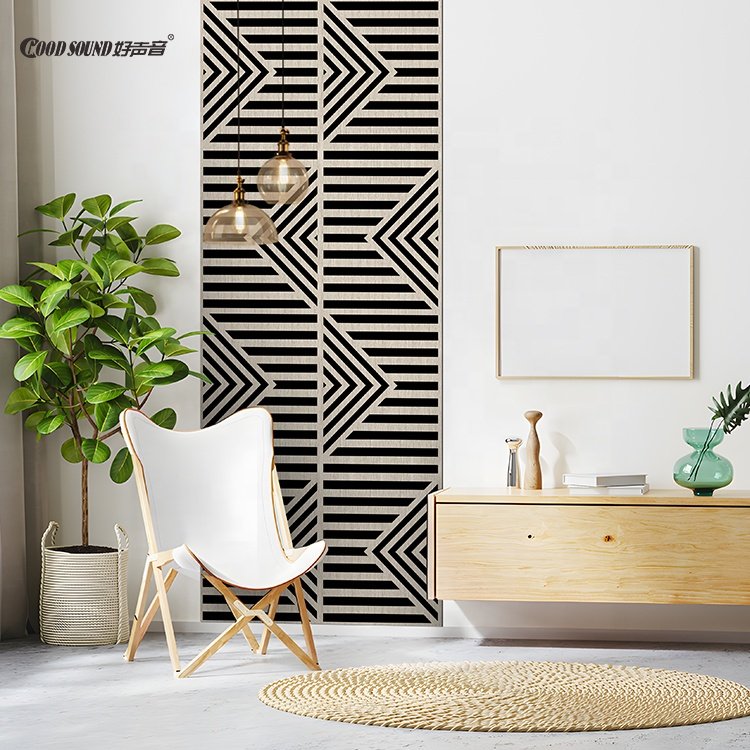 GoodSound Eco-friendly Acoustic Treatment Boards Wooden Wood Led Madera Design Sound Absorption Slatted Wall Panels Akupanel