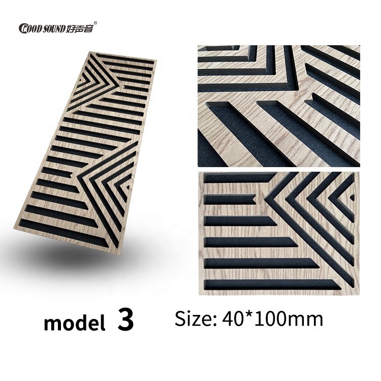 GoodSound Eco-friendly Acoustic Treatment Boards Wooden Wood Led Madera Design Sound Absorption Slatted Wall Panels Akupanel