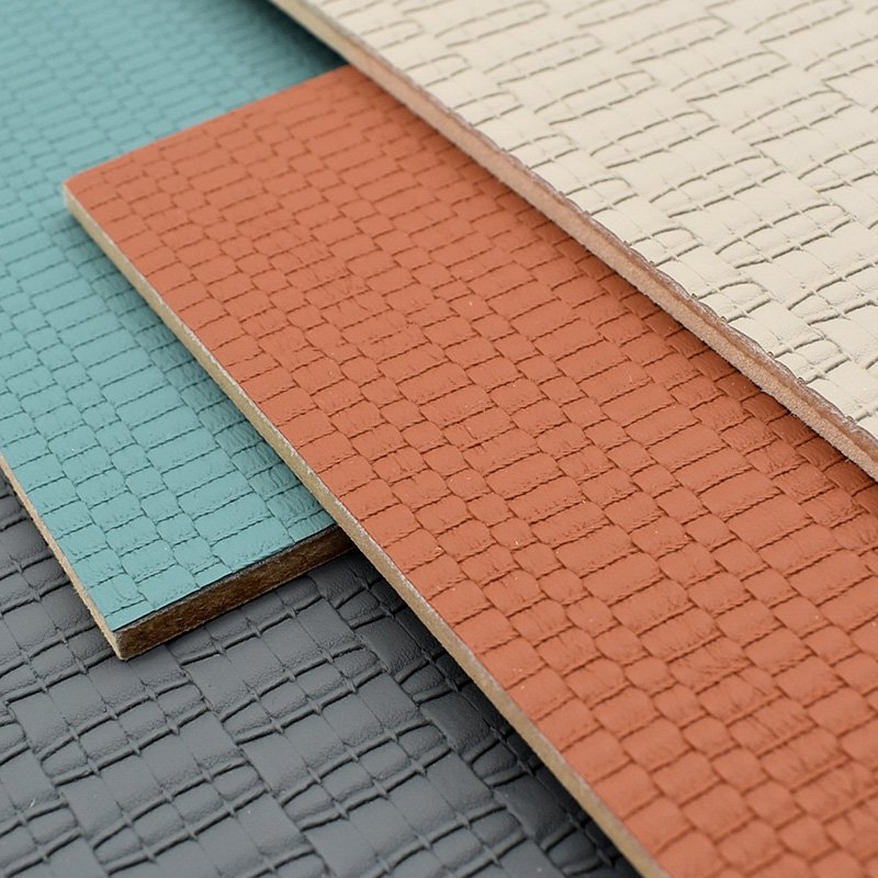 Modern Home Use WPC Leather Wall Panels Waterproof Durable Solid Bamboo Charcoal Fiber Solid Wood Striped Design Outdoor