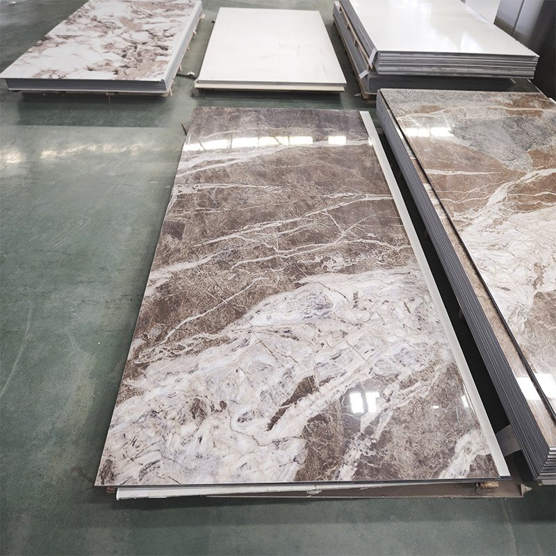 Wholesale Price Wood Grain Veneer Bamboo Fiber Panel Bamboo Charcoal Board Marble Wall Panels