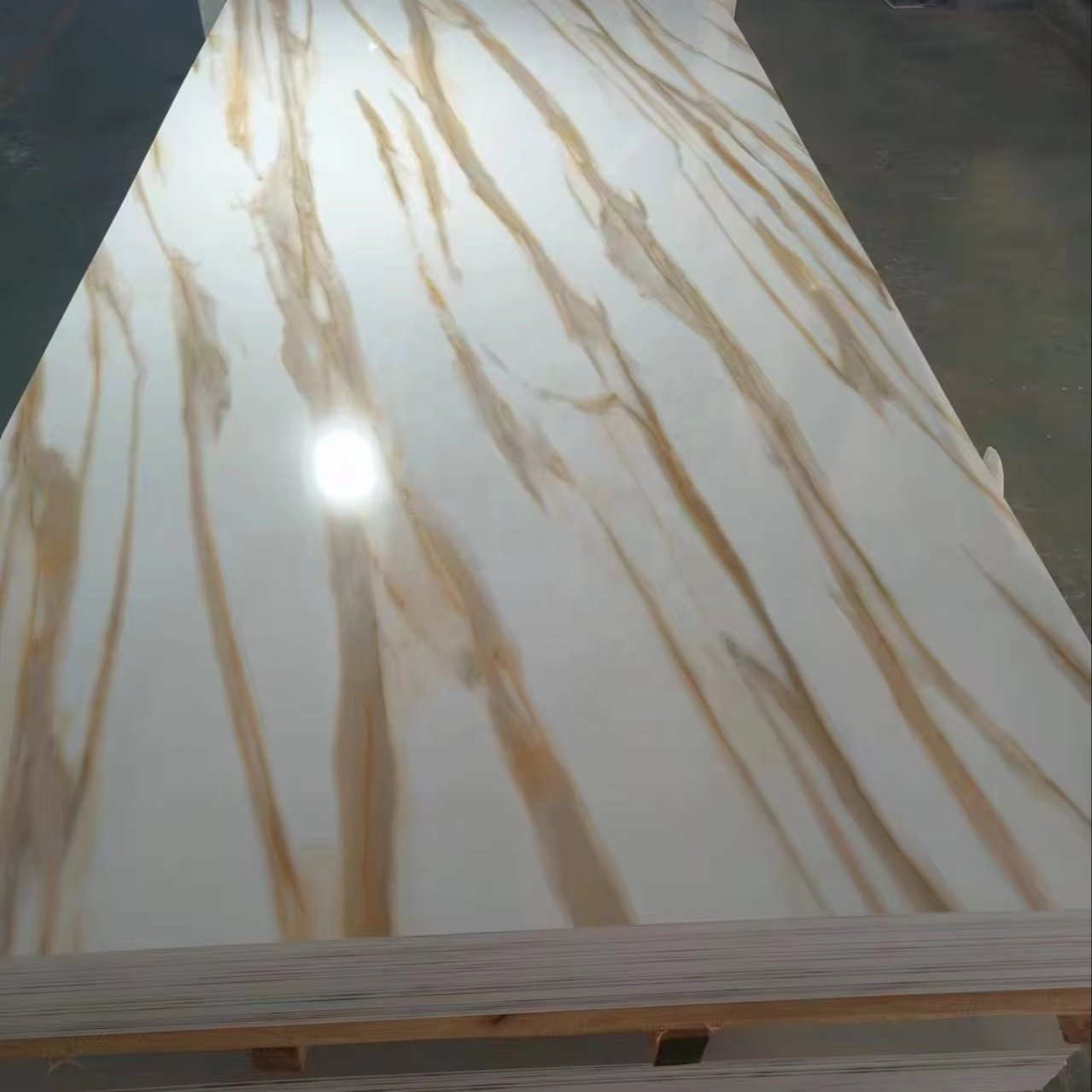 1220*2440*3mm/2.5mm high glossy Pvc Marble Sheet Interior Wall Panel Pvc Marble Sheet Alternative Uv Marble Wall Board
