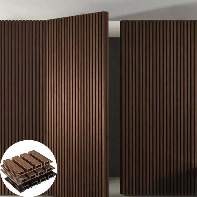 3D Wpc Indoor Decoration Wall Panels Co-extruded Interior Wpc Fluted Wall Cladding Wall Panels House Vinyl Siding Panels Wpc