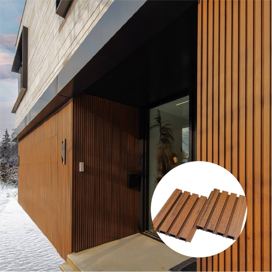 Luxury Outdoor Wood Wall Panels Waterproof Fast Installation Cladding Outdoor Wall Panels Boards