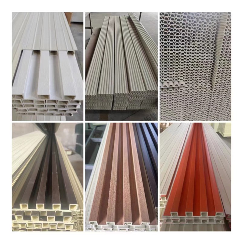 Home interior house decor wooden grain wall slat panel fluted wall panel wpc Wall Panels & Boards
