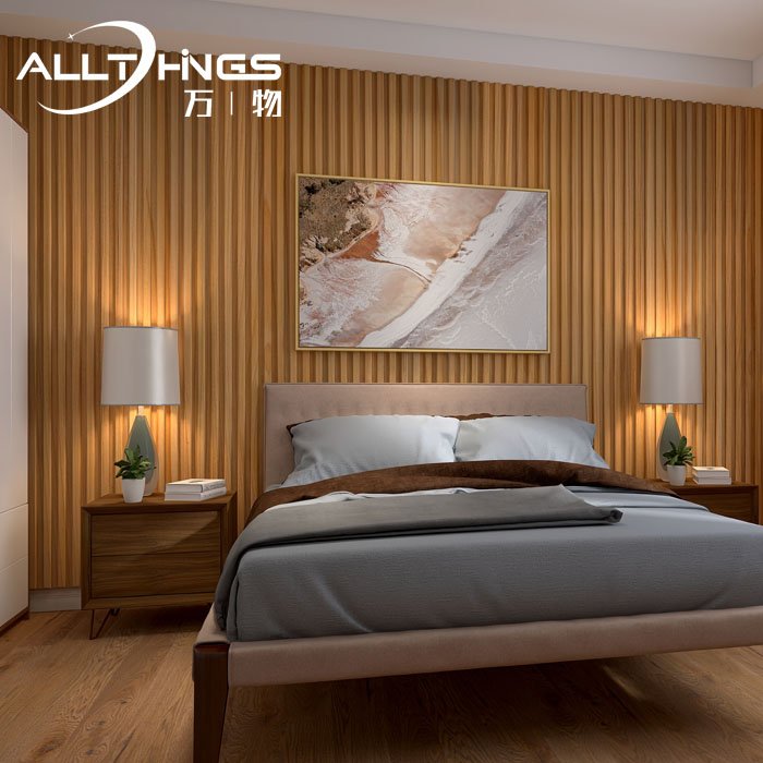 Wpc wall panel 160*24mm Waterproof durable wooden grain fluted veneers other boards interior decoration