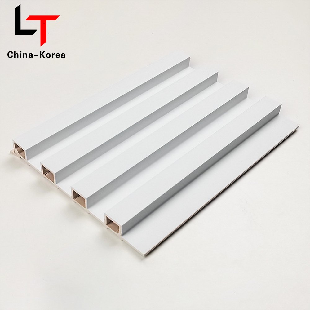 LT 3D Seamless Grooved WPC Fluted Wall Panel Luxury Easy Install 3d Interior Decor Slat Co-extrusion Acoustic Wall Board