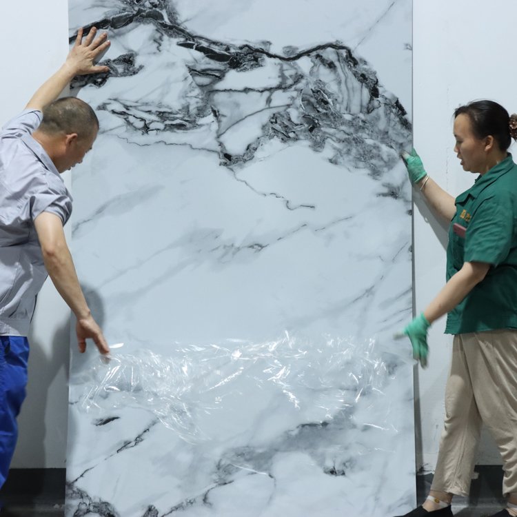 1220*2440*3mm interior decoration wall panel pvc uv marble sheet for decor