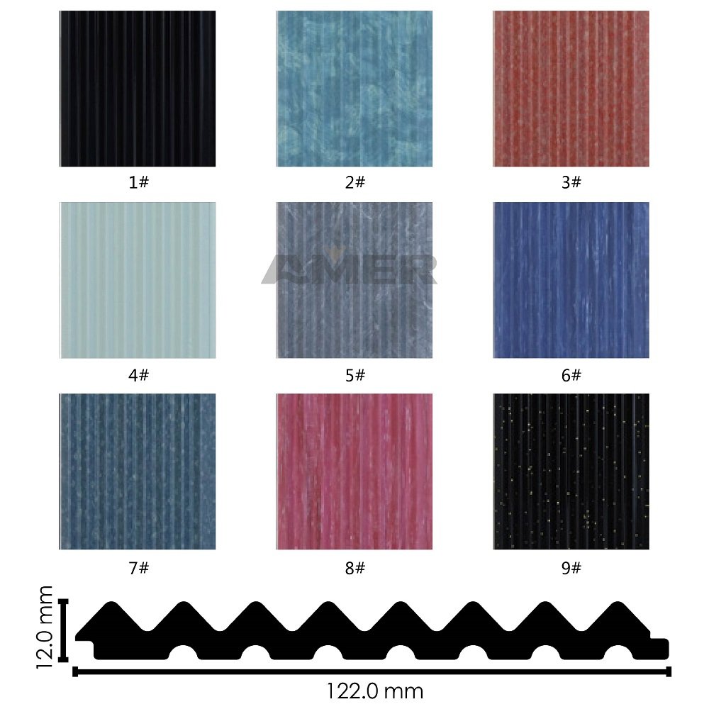 300mm easy pack Fluted sound proof pvc Marble Pu interior Decorative Other Stone Interior 3d ps Wpc Pvc Boards wall panels