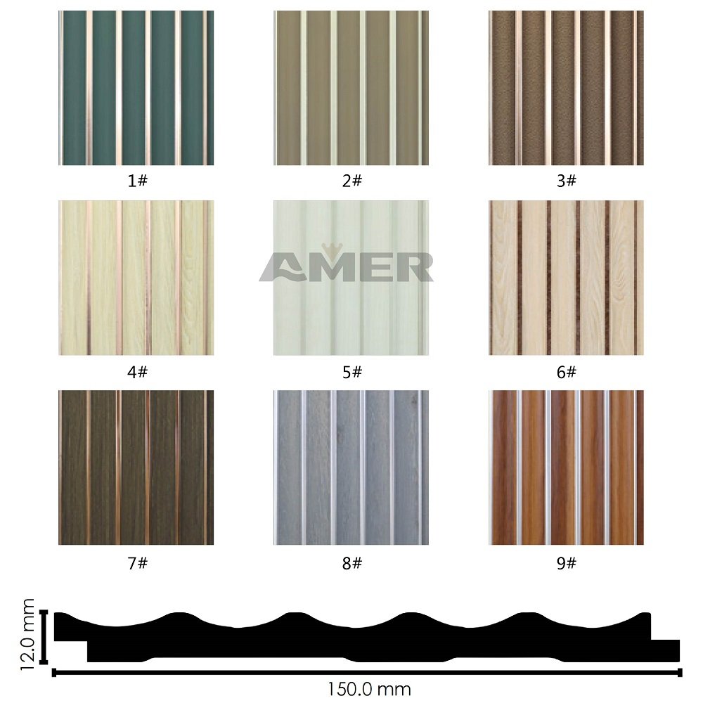 300mm easy pack Fluted sound proof pvc Marble Pu interior Decorative Other Stone Interior 3d ps Wpc Pvc Boards wall panels