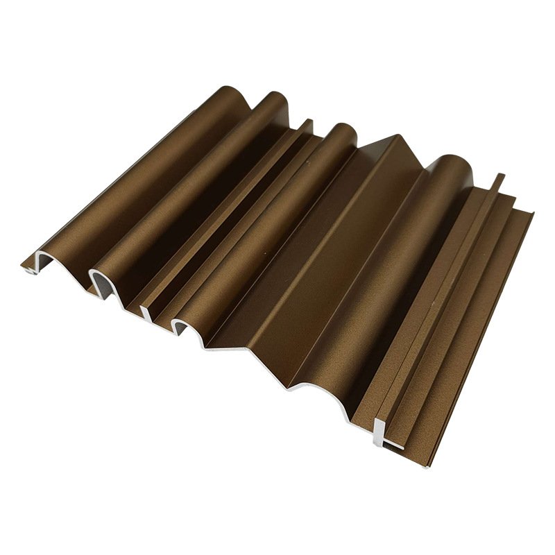 Convex wave board aluminium profiled corrugated cladding metal curtain wall panel for building exterior