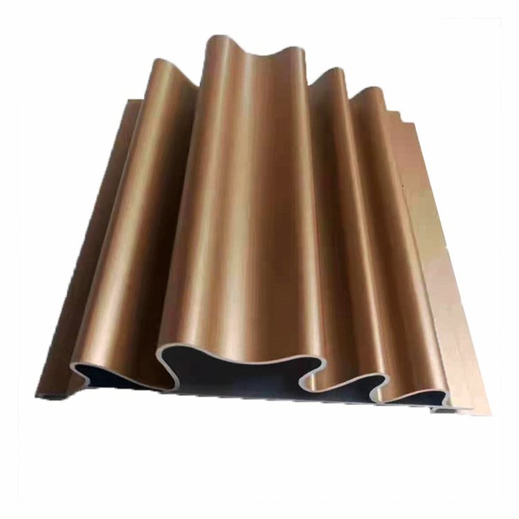 Convex wave board aluminium profiled corrugated cladding metal curtain wall panel for building exterior