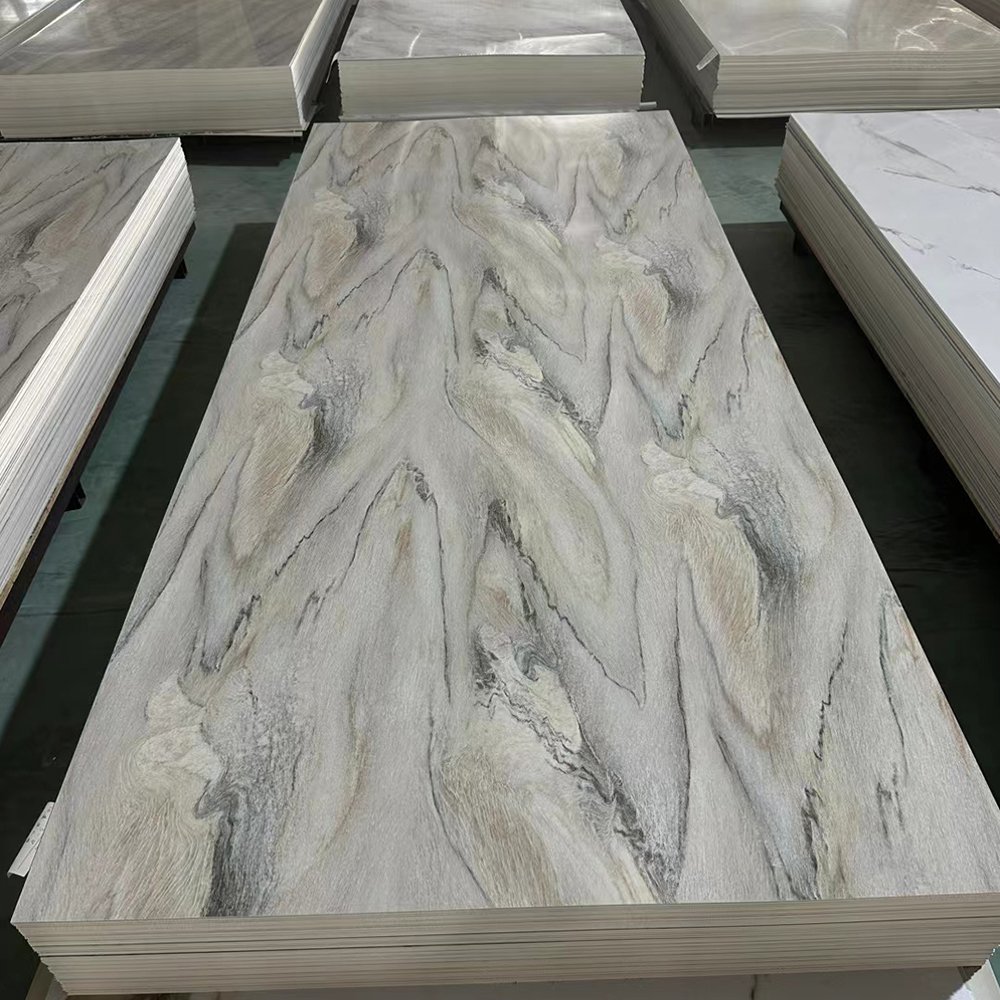 GTCO Various Colors and Styles 4*8FT PVC UV Marble Wall Panels Plastic PVC marble interior UV board with CE ISO for Wall Panel