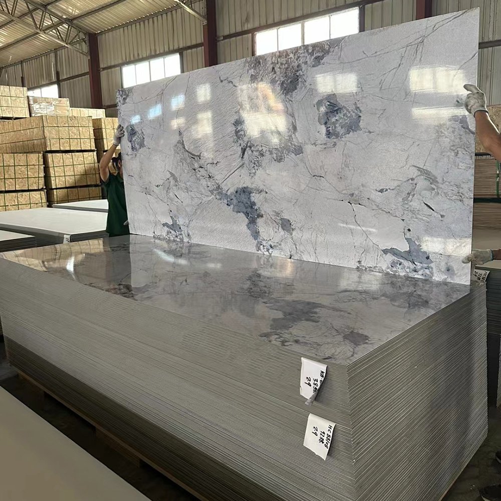 GTCO Various Colors and Styles 4*8FT PVC UV Marble Wall Panels Plastic PVC marble interior UV board with CE ISO for Wall Panel