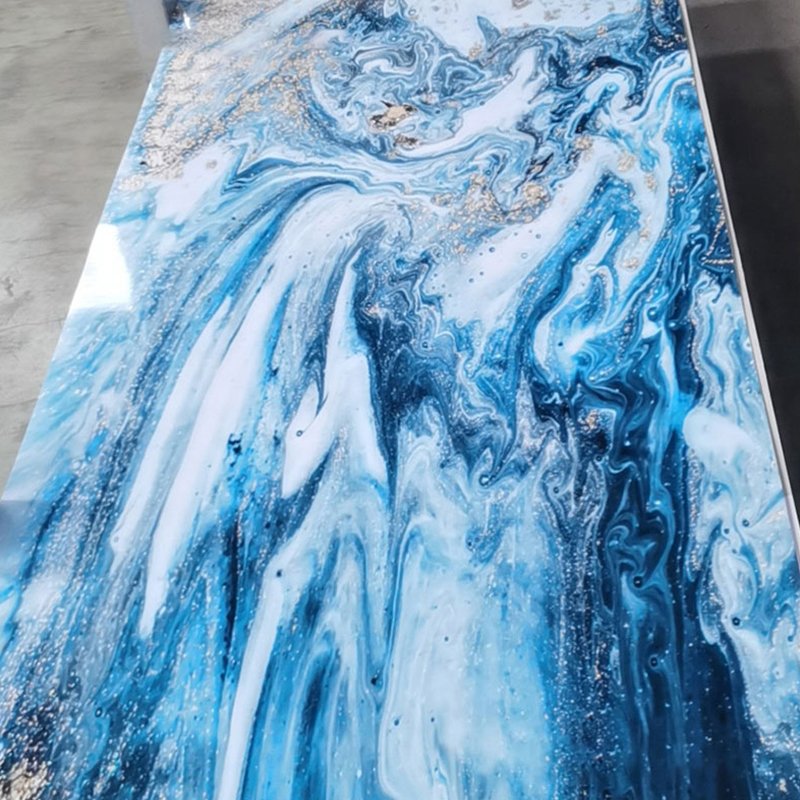 JSXH 2mm 2.5mm 3mm High Glossy Uv Board Marble Alternative Pvc Marble Sheet Interior Decoration Panel Pvc Sheet
