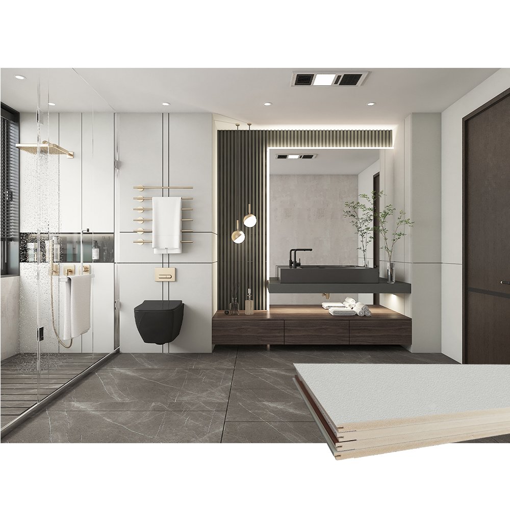Pared 3D 2400 x 1200 PVC Panels Bathroom Dry Area Design WPC Wall Board