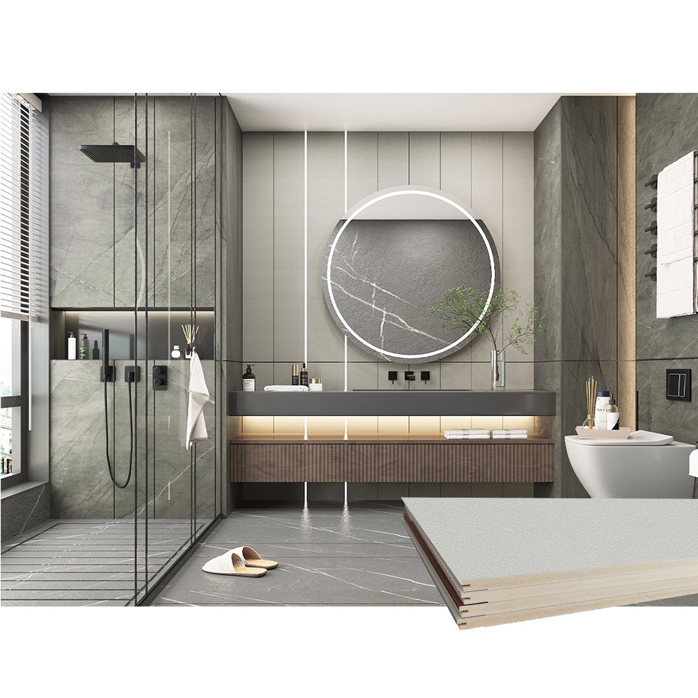 Pared 3D 2400 x 1200 PVC Panels Bathroom Dry Area Design WPC Wall Board