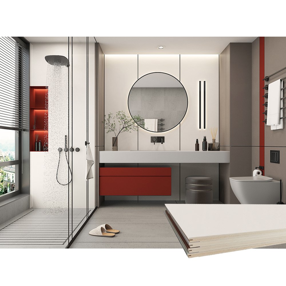 Pared 3D 2400 x 1200 PVC Panels Bathroom Dry Area Design WPC Wall Board