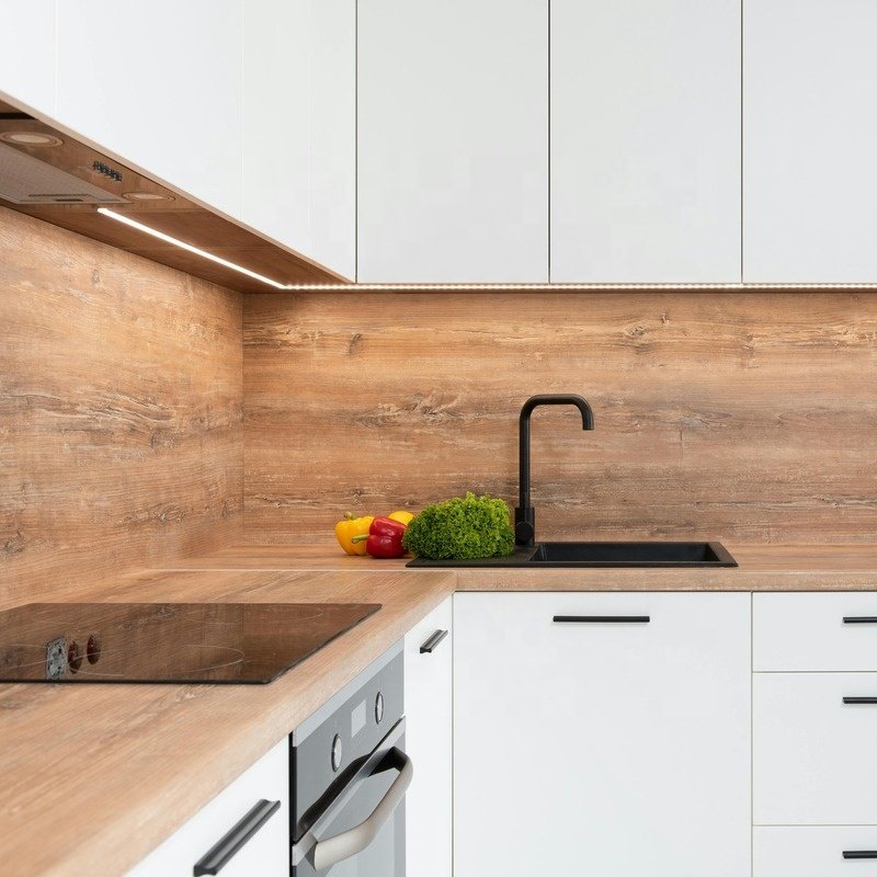 Modern design moisture-proof PETG directional particleboard for kitchen furniture interiors. 9mm 16mm 18mm PETG particleboard