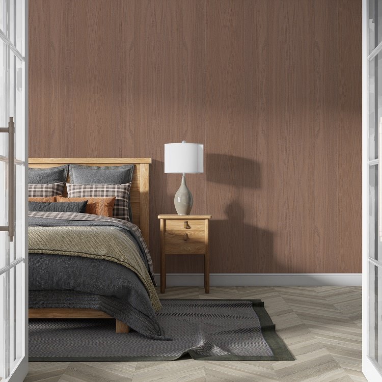 Economic Durable Decorative bamboo wood fiber integrated wall panel Living room TV background wall wood veneer grille panel