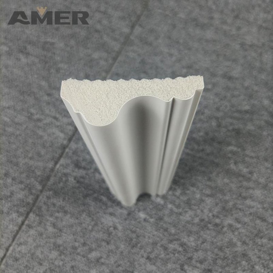 Rongke OEM factory polystyrene polymer poly plastic paintable modern large skirting board for kitchen