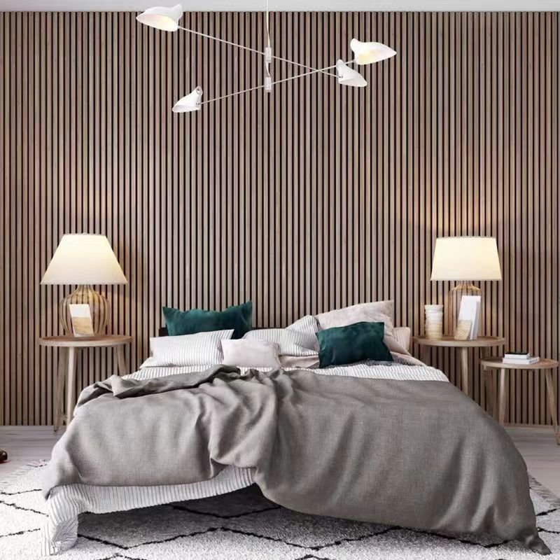 New Soundproof wall panel Hotel Wood-plastic slot hole bamboo wood fiber acoustic board