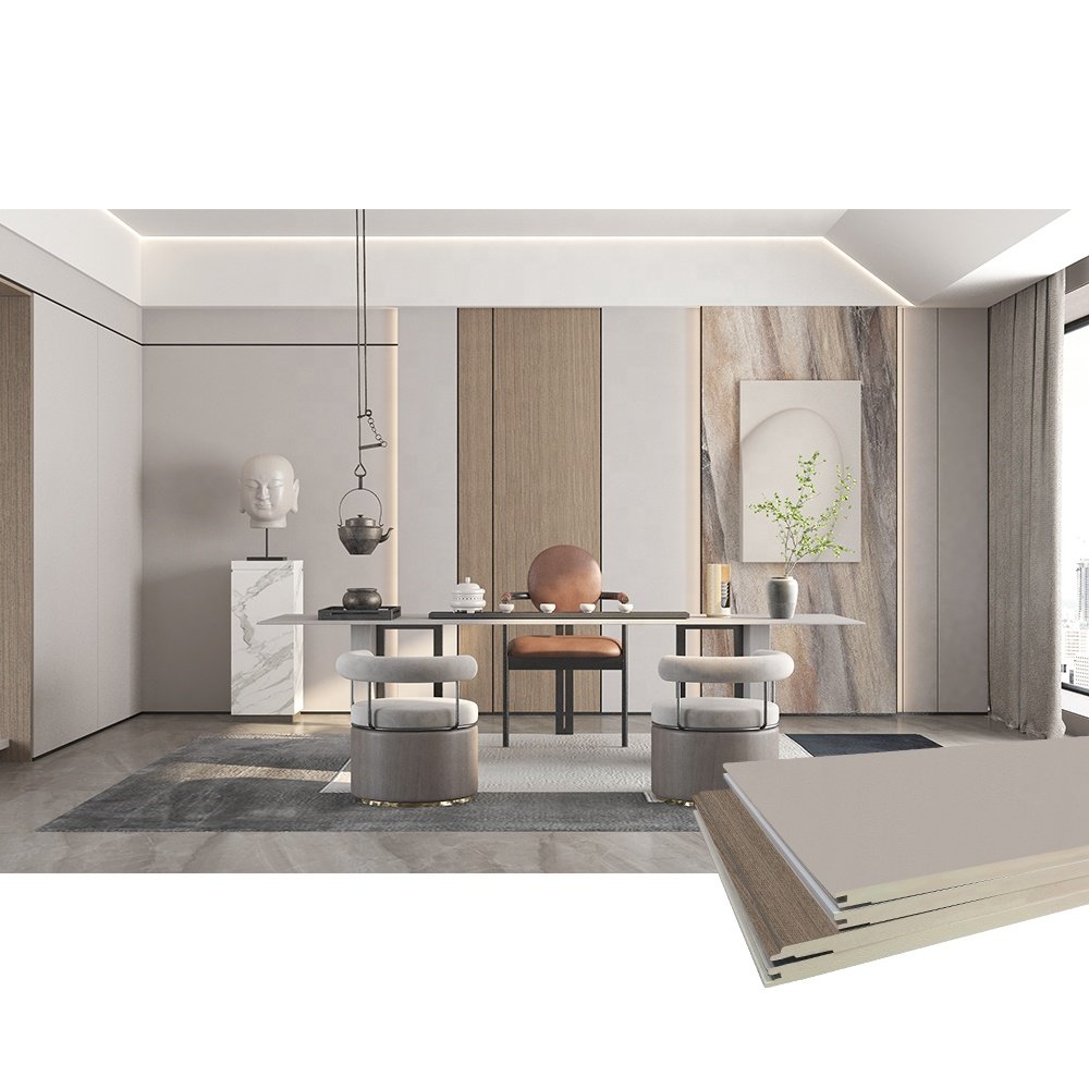Modern paneling cladding systems house living room building wpc pvc spc wall board