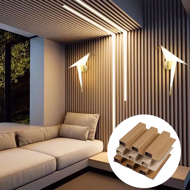Water-Proof pvc ceiling indoor decorative wall panel Composite PVC Coating Cladding Fluted Wall Board