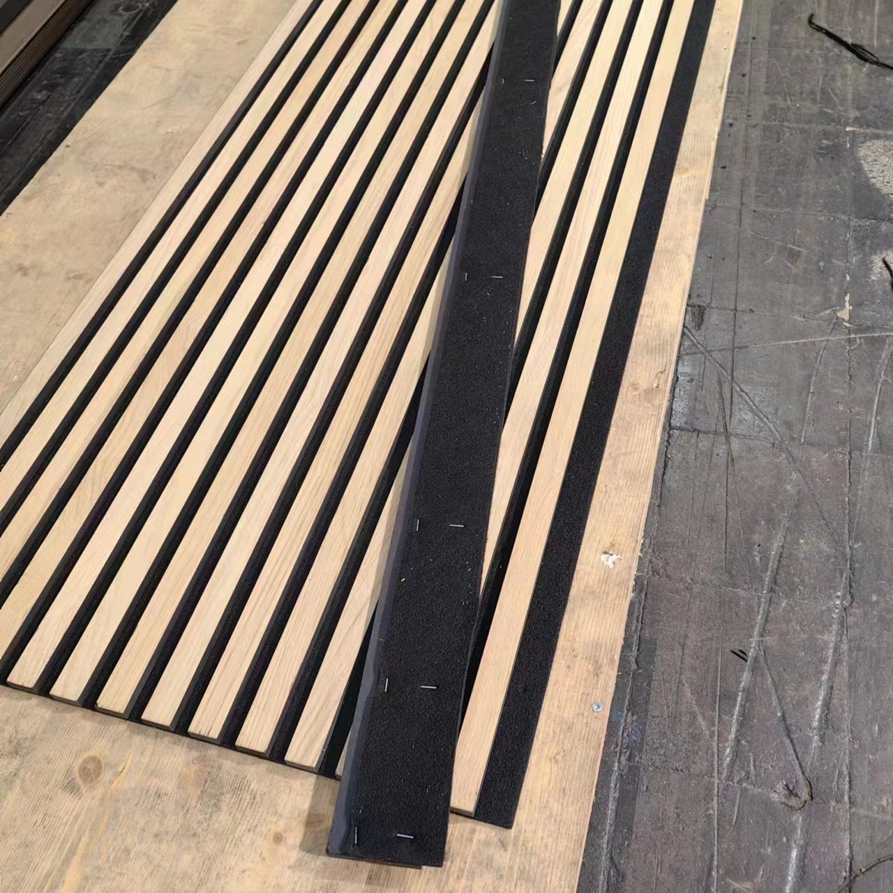 factory direct polystyrene wooden baseboard ps wall cladding Panel acoustic wall panel