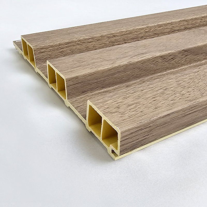 LEESANG 2024 New Indoor Decor Waterproof WPC Fluted Wall Panel PVC Wood Plastic Wall Apartment Bathroom Kitchen Fireproof
